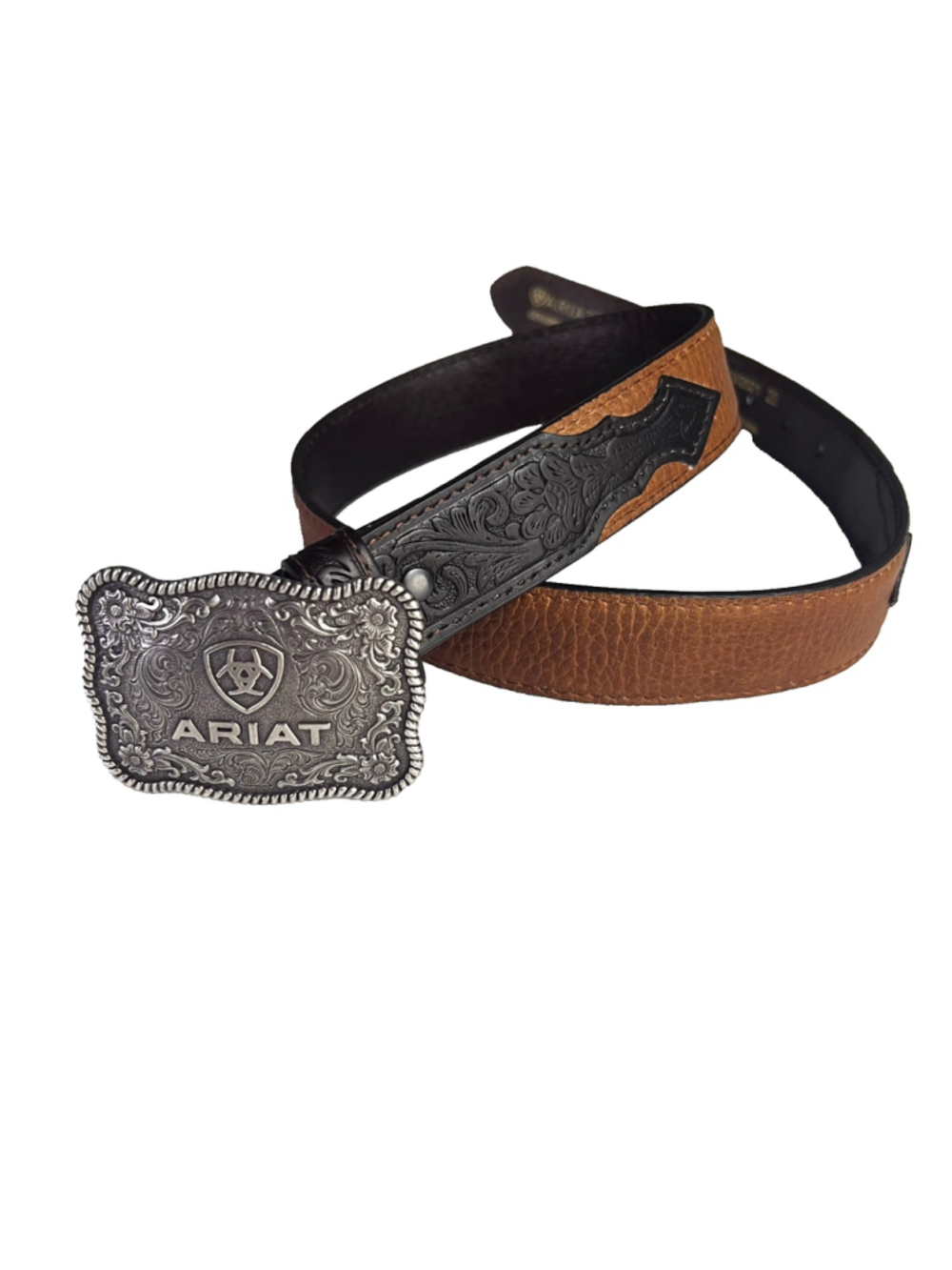 Ariat Kid's Flower Tooled Western Belt with Buckle Sz 28 Cowboy Rodeo
